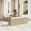 vidaXL Tuin Sofa Set met opslag 8 pcs Beige Poly riet