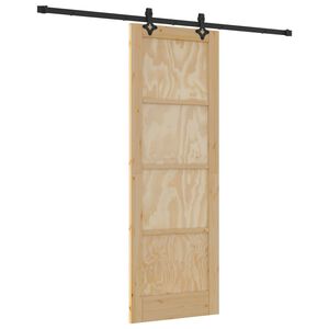 vidaXL Schuifdeur ORKDAL 73,5 x 211 cm Massief grenenhout Naturel