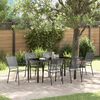 vidaXL Tuin eettafelset 7 pcs Antraciet Gepoedercoat staal