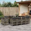 vidaXL 13-delige Tuinset met kussens poly rattan grijs