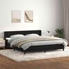 vidaXL Boxspring met matras fluweel zwart 180x210 cm