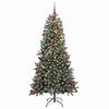 vidaXL Kunstkerstboom met 300 LED Groen 210 cm PVC en Plastic en Staal