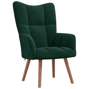 vidaXL Relaxstoel fluweel donkergoen