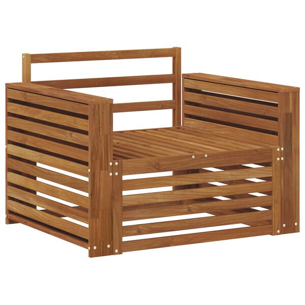 vidaXL 2 Stuk Bank met armleuningen Massief Acaciahout Naturel