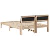 vidaXL Bedframe Bruin en donkergrijs 135 x 190 cm Massief grenenhout