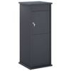 vidaXL Brievenbus Antraciet 40 x 40 x 100 cm Staal