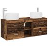 vidaXL Badkamermeubelset 3 st Oud hout 49,5 x 44,5 x 66 cm