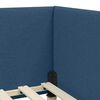 vidaXL Hoekbedframe met hoofdeinde Blauw 80 cm x 200 cm Fluweel