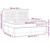 vidaXL Boxspring met matras fluweel zwart 180x200 cm