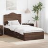vidaXL Bedframe met hoofdeinde Bruin Eiken 75 x 190 cm Bewerkt hout