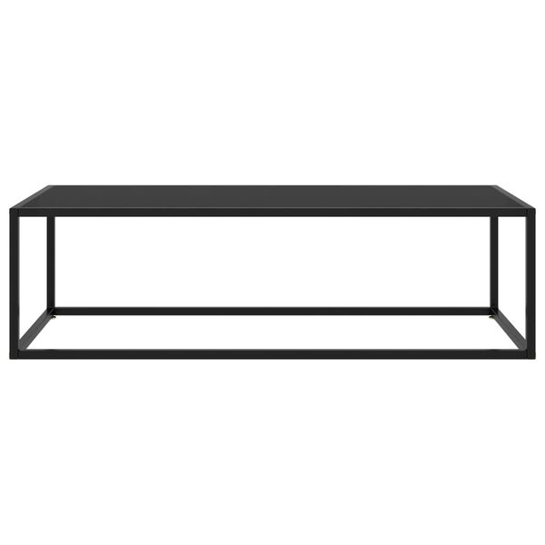 vidaXL Salontafel met zwart glas 120x50x35 cm zwart