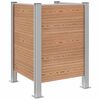vidaXL Afvalcontainer ombouw Bruin 85 x 85 x 115 cm Aluminium en WPC