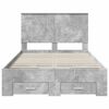 vidaXL Bedframe met hoofdeinde Beton Grijs 120 x 190 cm Bewerkt hout