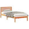vidaXL Bedframe met hoofdeinde Wasbruin 80 x 220 cm Massief grenenhout