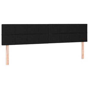 vidaXL Hoofdborden 160x5x78/88 cm stof zwart
