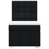 vidaXL Boxspring met matras stof zwart 80x200 cm
