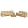 vidaXL Buiten bankenset 9 st Wit en Beige Polyester