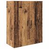 vidaXL Hoge kast met lade 2 pcs Oud Hout Geengineerd Hout en Glas