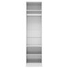 vidaXL Kledingkast 50x50x200 cm bewerkt hout hoogglans wit
