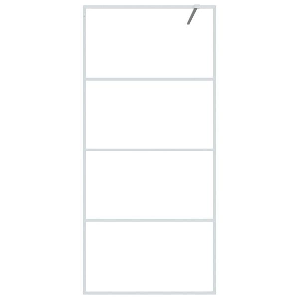 vidaXL Inloopdouchewand 90x195 cm transparant ESG-glas wit