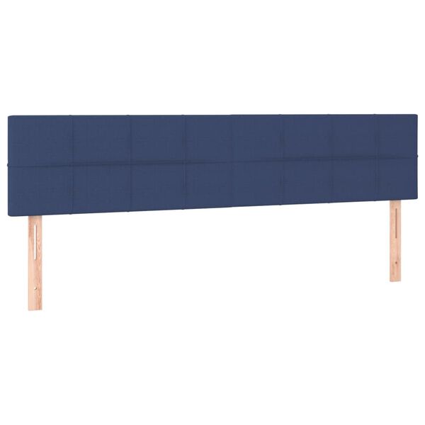 vidaXL Hoofdborden 2 st 100x5x78/88 cm stof blauw