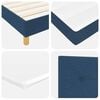 vidaXL Boxspringbed met matras met hoofdeinde Blauw 120 x 190 cm Stof