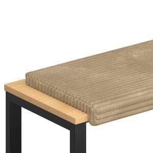 vidaXL Bankkussen Pluche Corduroy Taupe Diepte 35 cm