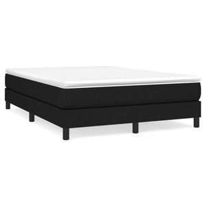 vidaXL Boxspring bed stof zwart 140x200 cm