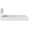 vidaXL Opslag bed met hoofdeinde Wit 150 x 200 cm Bewerkt hout