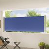 vidaXL Tuinscherm uittrekbaar 117x600 cm blauw