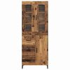 vidaXL Highboard met lade Oud Hout 69,5 x 34 x 180 cm Bewerkt hout