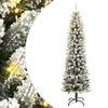 vidaXL Kunstkerstboom met 300 LED's en sneeuw 180 cm