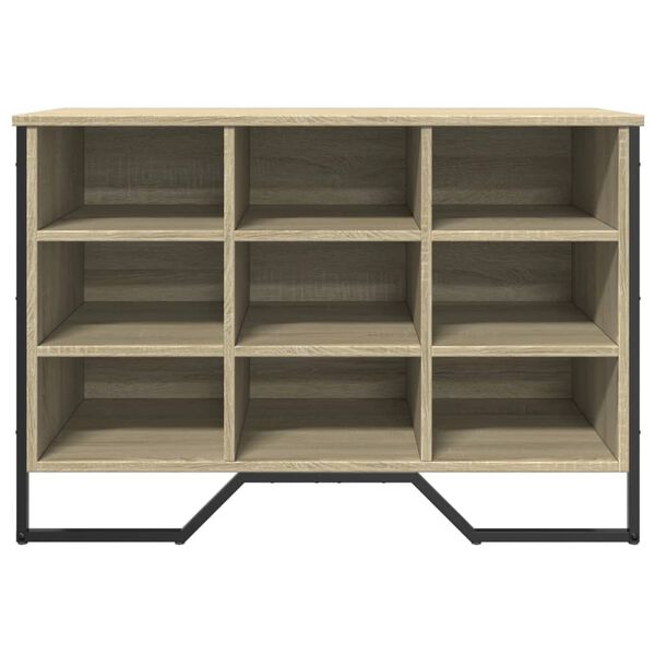 vidaXL Schoenenkast 90x38x61,5 cm bewerkt hout sonoma eikenkleurig