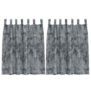 vidaXL Velvet Gordijnen 2 st Zilvergrijs 140 x 140 cm Fluweel