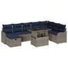 vidaXL Tuin Sofa Set 9 st Grijs poly rattan