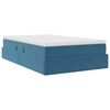 vidaXL Opbergbed met matras Donkerblauw 120 x 200 cm Fluweel
