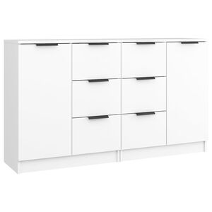 vidaXL Dressoirs 2 st 60x30x70 cm bewerkt hout wit