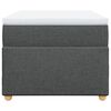 vidaXL Boxspring met matras stof donkergrijs 90x200 cm