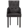 vidaXL Eetkamerstoelen 6 st echt geitenleer zwart