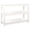 vidaXL Wandtafel 110x40x74 cm massief grenenhout wit