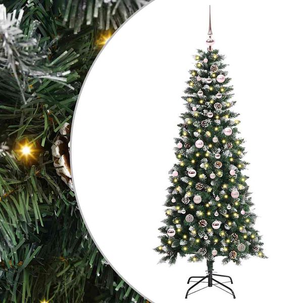 vidaXL Kunstkerstboom met 150 LED Groen 150 cm PVC en Plastic en Staal