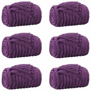 vidaXL Kleden 6 st Paars 150 x 130 cm 2.85 kg Fleece