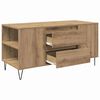 vidaXL Salontafel Artisan Eiken 102 x 44,5 x 50 cm Bewerkt hout