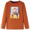 vidaXL Kindershirt met lange mouwen 128 oranjebruin