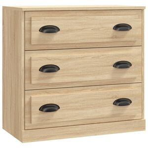 vidaXL Dressoir 70x35,5x67,5 cm bewerkt hout sonoma eikenkleurig