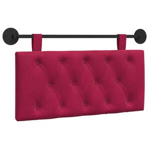 vidaXL Hangend hoofdbord Wijnrood Fluweel