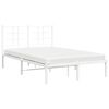 vidaXL Bedframe met hoofdbord metaal wit 120x200 cm