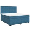 vidaXL Boxspring met matras fluweel blauw 180x200 cm