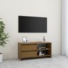 vidaXL Tv-meubel 80x31x39 cm massief grenenhout honingbruin