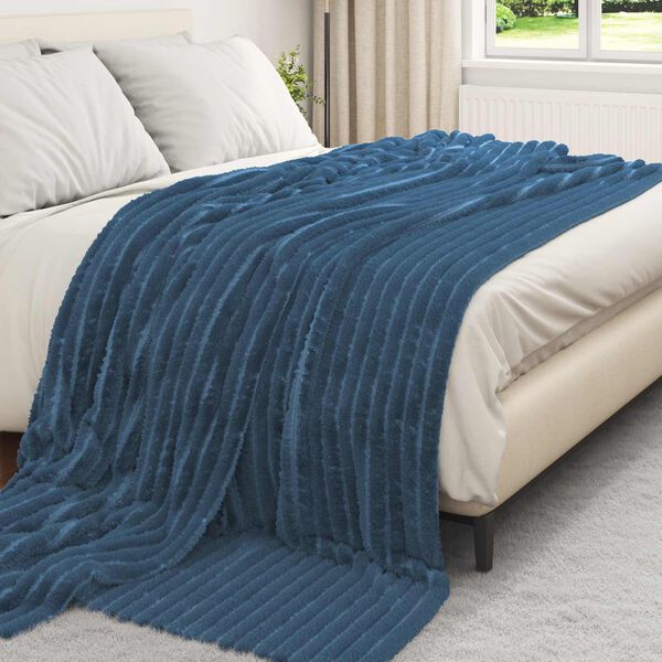 vidaXL Kleden 6 pcs Marineblauw 240 x 220 cm Fleece